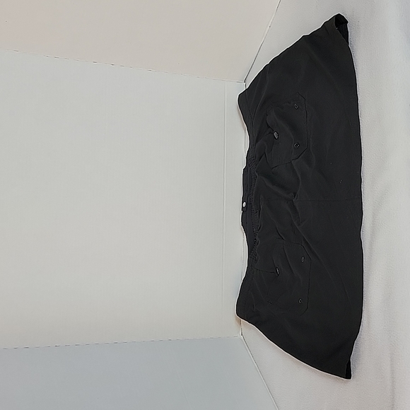 Tropical Escape Women's Black Drawstring W/ Pockets Swim Skirt, 14 - Picture 6 of 7